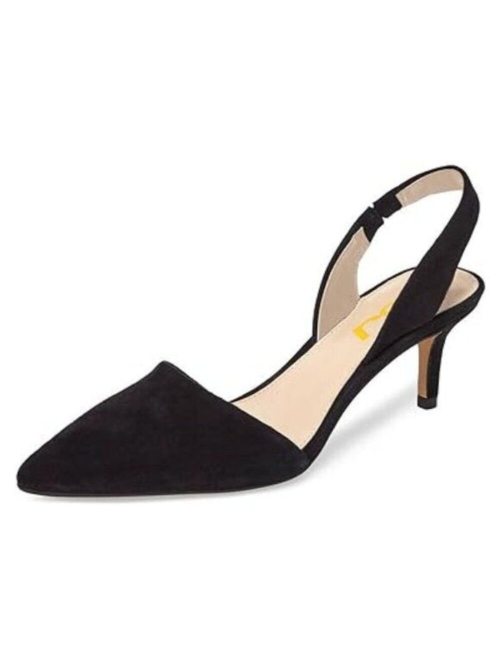 FSJ Women Fashion Low Kitten Heels Pumps Pointed Toe Slingback Sandals Party